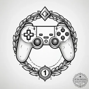 Tattoo design a winner's medal with a stylize... - эскиз тату (№1755308443_0, 16.08.2025 01:40) — tattoo-photo.ru