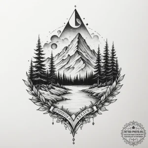 Tattoo sketch coordinates of a significant pl... - эскиз тату (№1755309639_0, 16.08.2025 02:00) — tattoo-photo.ru