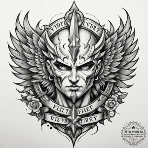 р сѓрѕр° рўрёр»р° (strength, power, victory),... - эскиз тату (№1755311477_0, 16.08.2025 02:31) — tattoo-photo.ru