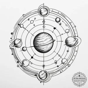 Tattoo sketch an abstract portrayal of the ru... - эскиз тату (№1755312281_0, 16.08.2025 02:44) — tattoo-photo.ru