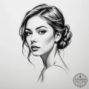 Tattoo sketch a subtle profile of a face in t... - эскиз тату (№1755320347_0, 16.08.2025 04:59) — tattoo-photo.ru