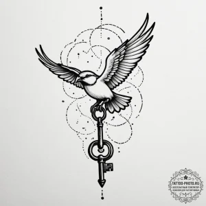 Tattoo sketch a stylized "escape key" with a... - эскиз тату (№1755322131_0, 16.08.2025 05:28) — tattoo-photo.ru