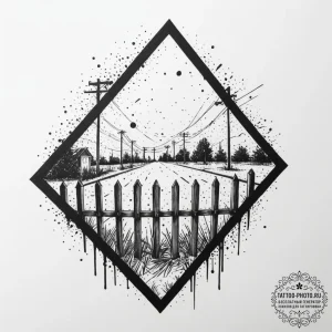 Tattoo design a minimalist representation of... - эскиз тату (№1755323353_0, 16.08.2025 05:49) — tattoo-photo.ru