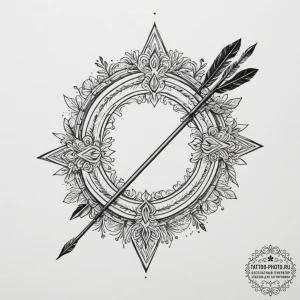 Tattoo design a pair of simple arrows, pointi... - эскиз тату (№1755327956_0, 16.08.2025 07:05) — tattoo-photo.ru