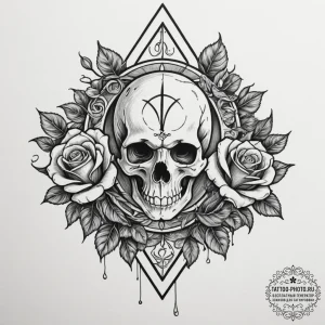 The alchemical symbols for the four elements,... - эскиз тату (№1755328155_0, 16.08.2025 07:09) — tattoo-photo.ru