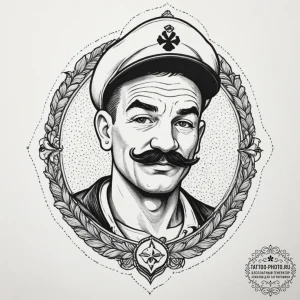 Popeye the sailor, artistic tattoo sketch, do... - эскиз тату (№1755334365_0, 16.08.2025 08:52) — tattoo-photo.ru