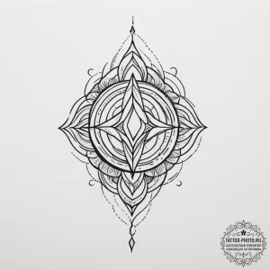 Tattoo design an abstract representation of q... - эскиз тату (№1755334767_0, 16.08.2025 08:59) — tattoo-photo.ru