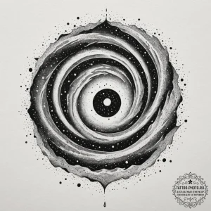 Tattoo design a swirling nebula or galaxy, re... - эскиз тату (№1755335369_0, 16.08.2025 09:09) — tattoo-photo.ru
