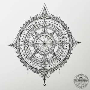 Tattoo sketch a zodiac symbol as a dynamic, a... - эскиз тату (№1755335772_0, 16.08.2025 09:16) — tattoo-photo.ru
