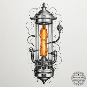 Nixie tube - эскиз тату (№1755337789_0, 16.08.2025 09:49) — tattoo-photo.ru