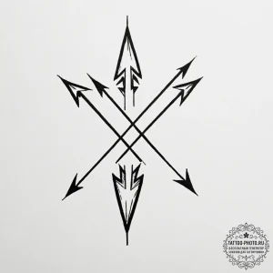 Tattoo design a pair of simple arrows, pointi... - эскиз тату (№1755340806_0, 16.08.2025 10:40) — tattoo-photo.ru