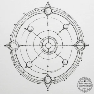 Tattoo sketch a zodiac constellation formed b... - эскиз тату (№1755343214_0, 16.08.2025 11:20) — tattoo-photo.ru