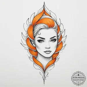 Orange - эскиз тату (№1755345028_0, 16.08.2025 11:50) — tattoo-photo.ru