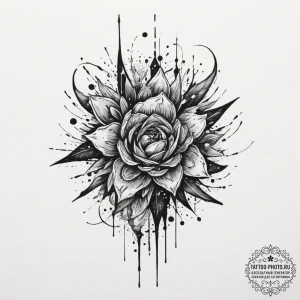 Tattoo sketch an abstract representation of "... - эскиз тату (№1755345431_0, 16.08.2025 11:57) — tattoo-photo.ru