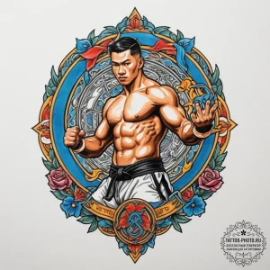 Tattoo sketch a combat sports symbol (e.g., m... - эскиз тату (№1755350638_0, 16.08.2025 13:23) — tattoo-photo.ru