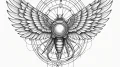 Icarus with mechanical wings, tattoo line art... - эскиз тату (№1755354239_0, 16.08.2025 14:23) — tattoo-photo.ru