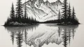 A serene, mirror-like lake in the canadian ro... - эскиз тату (№1755355035_0, 16.08.2025 14:37) — tattoo-photo.ru