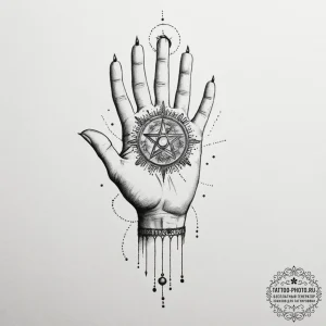 Tattoo sketch a sketch of a hand holding a gl... - эскиз тату (№1755357257_0, 16.08.2025 15:14) — tattoo-photo.ru