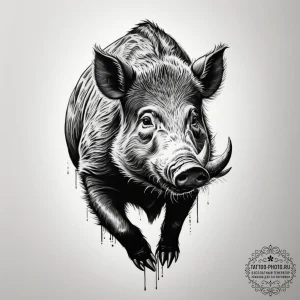Boar - эскиз тату (№1755358259_0, 16.08.2025 15:30) — tattoo-photo.ru