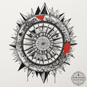 A color wheel, tattoo flash sheet design, tra... - эскиз тату (№1755359873_0, 16.08.2025 15:57) — tattoo-photo.ru