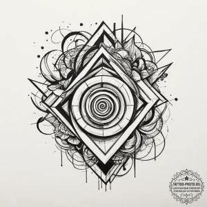 Tattoo design an abstract representation of "... - эскиз тату (№1755362845_0, 16.08.2025 16:47) — tattoo-photo.ru