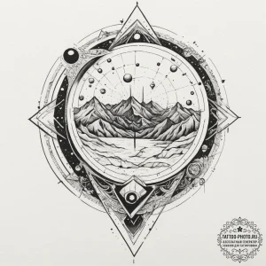 Tattoo design an abstract pattern resembling... - эскиз тату (№1755365063_0, 16.08.2025 17:24) — tattoo-photo.ru