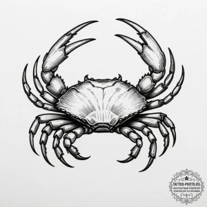 Tattoo design a minimalist cancer crab, its s... - эскиз тату (№1755366046_0, 16.08.2025 17:40) — tattoo-photo.ru