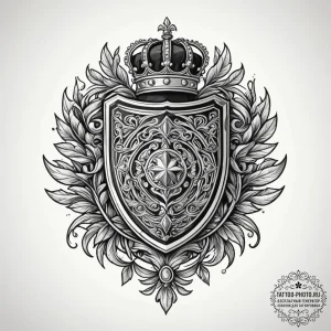 Tattoo design a "solo win" icon with a crown... - эскиз тату (№1755369683_0, 16.08.2025 18:41) — tattoo-photo.ru
