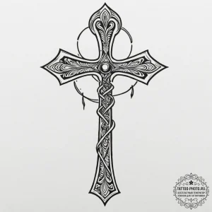 Tattoo sketch an ancient egyptian 'ankh' for... - эскиз тату (№1755371269_0, 16.08.2025 19:07) — tattoo-photo.ru