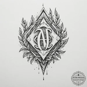 Tattoo sketch a stylized memorial stone with... - эскиз тату (№1755376014_0, 16.08.2025 20:26) — tattoo-photo.ru