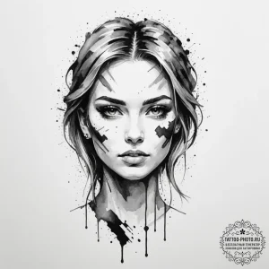 Tattoo sketch a pixelated character dissolvin... - эскиз тату (№1755378011_0, 16.08.2025 21:00) — tattoo-photo.ru