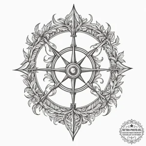 Tattoo sketch a sagittarius symbol formed by... - эскиз тату (№1755379992_0, 16.08.2025 21:33) — tattoo-photo.ru