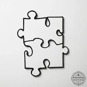 Tattoo sketch a puzzle piece that perfectly f... - эскиз тату (№1755380780_0, 16.08.2025 21:46) — tattoo-photo.ru