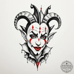 Jester, tattoo flash sheet design, minimalist... - эскиз тату (№1755383971_0, 16.08.2025 22:39) — tattoo-photo.ru