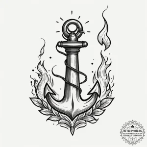 A single burning match, tattoo flash sheet de... - эскиз тату (№1755384170_0, 16.08.2025 22:42) — tattoo-photo.ru