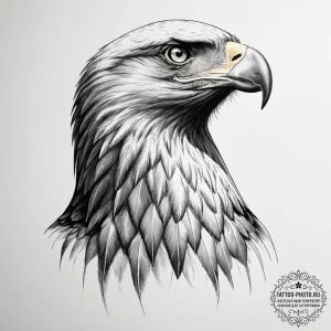 Golden eagle - эскиз тату (№1755385948_0, 16.08.2025 23:12) — tattoo-photo.ru