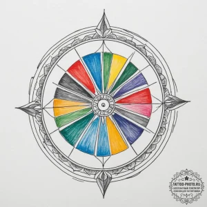 A color wheel - эскиз тату (№1755387732_0, 16.08.2025 23:42) — tattoo-photo.ru