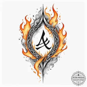 81. tattoo sketch: the rune "krada," appearin... - эскиз тату (№1755388719_0, 16.08.2025 23:58) — tattoo-photo.ru