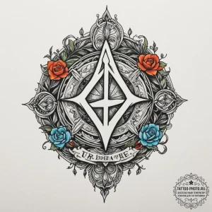 139. tattoo design: a minimalist "ud" rune, d... - эскиз тату (№1755389904_0, 17.08.2025 00:18) — tattoo-photo.ru