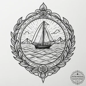 Tattoo design a single, perfect ripple expand... - эскиз тату (№1755390698_0, 17.08.2025 00:31) — tattoo-photo.ru