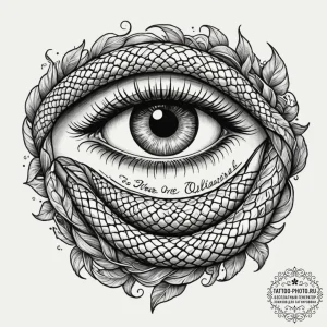 Tattoo design a single, unblinking snake's ey... - эскиз тату (№1755391092_0, 17.08.2025 00:38) — tattoo-photo.ru
