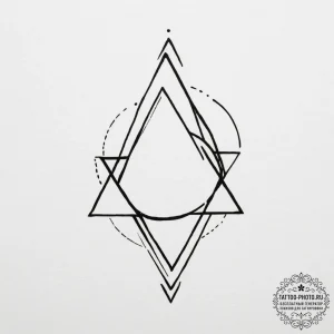 Tattoo design a small, simple geometric shape... - эскиз тату (№1755392081_0, 17.08.2025 00:54) — tattoo-photo.ru