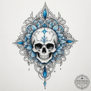 Tattoo design: an ornamental tattoo featuring... - эскиз тату (№1755394061_0, 17.08.2025 01:27) — tattoo-photo.ru