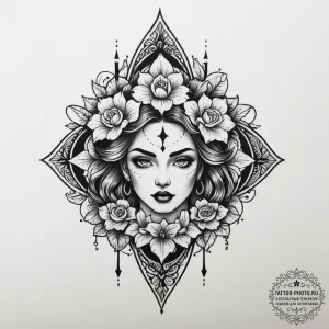 Pop culture & historical, tattoo drawing outl... - эскиз тату (№1755396455_0, 17.08.2025 02:07) — tattoo-photo.ru