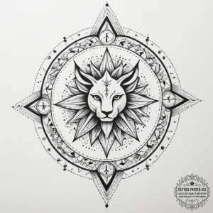 Tattoo sketch a zodiac symbol composed entire... - эскиз тату (№1755400218_0, 17.08.2025 03:10) — tattoo-photo.ru