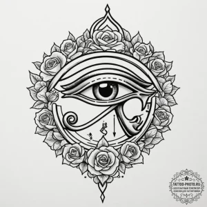 The eye of horus (is there as eye of ra, slig... - эскиз тату (№1755407883_0, 17.08.2025 05:18) — tattoo-photo.ru