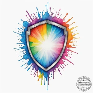 Tattoo sketch an abstract "shield" made of in... - эскиз тату (№1755409257_0, 17.08.2025 05:40) — tattoo-photo.ru