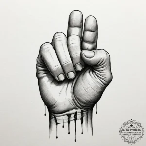 Tattoo sketch a close-up of a fist, showing e... - эскиз тату (№1755410437_0, 17.08.2025 06:00) — tattoo-photo.ru