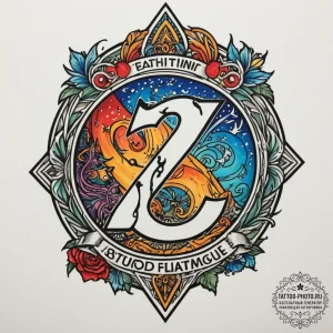 Tattoo design a road sign with a significant... - эскиз тату (№1755410634_0, 17.08.2025 06:03) — tattoo-photo.ru