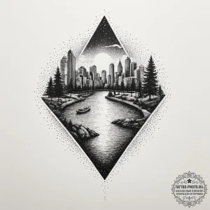 Urban & street scenes, artistic tattoo sketch... - эскиз тату (№1755415149_0, 17.08.2025 07:19) — tattoo-photo.ru